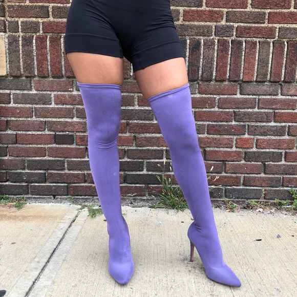 Women’s thigh high sock boot - Picture 6 of 8